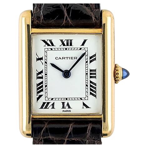 Tank Louis Cartier PARIS Dial LC 78087 Medium MM 18k Gold 